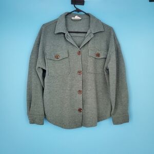 Hippie Rose Size Small Green Knit Jacket